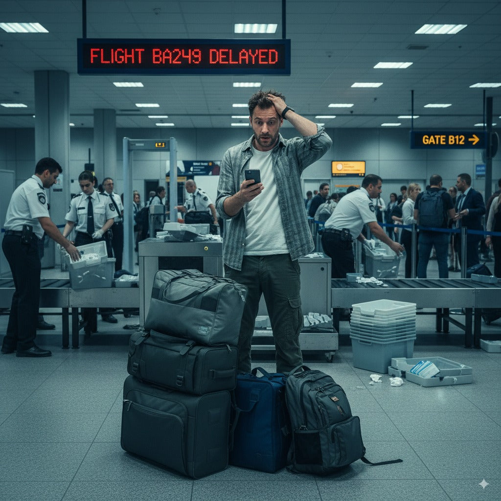 Travel anxiety and lost luggage nightmare