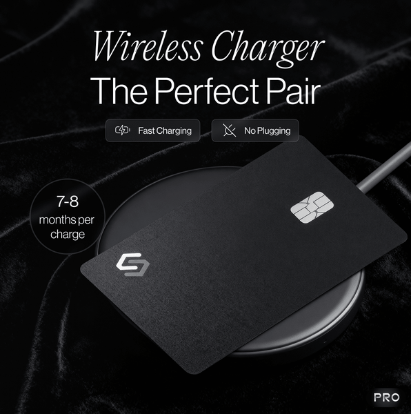 Spotminders card charging wirelessly