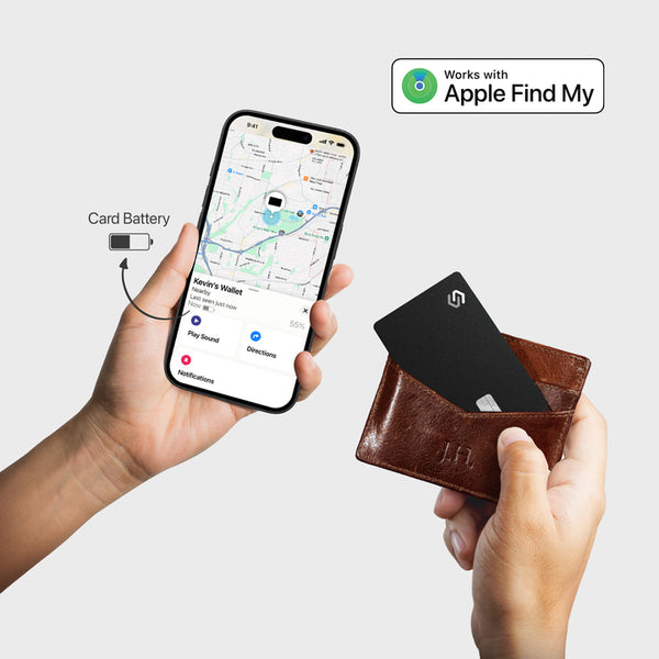 Spotminders card perfectly fitting in wallet